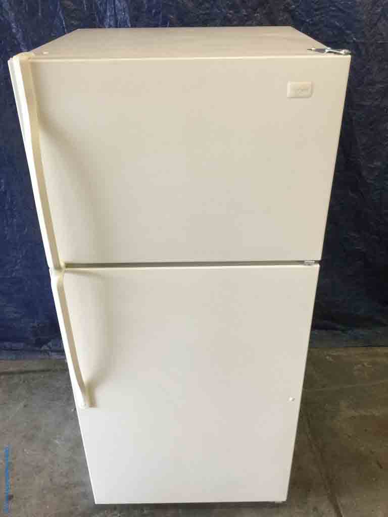 Almond Whirlpool Refrigerator, 14 Cu. Ft., Works Great! 1-Year Warranty