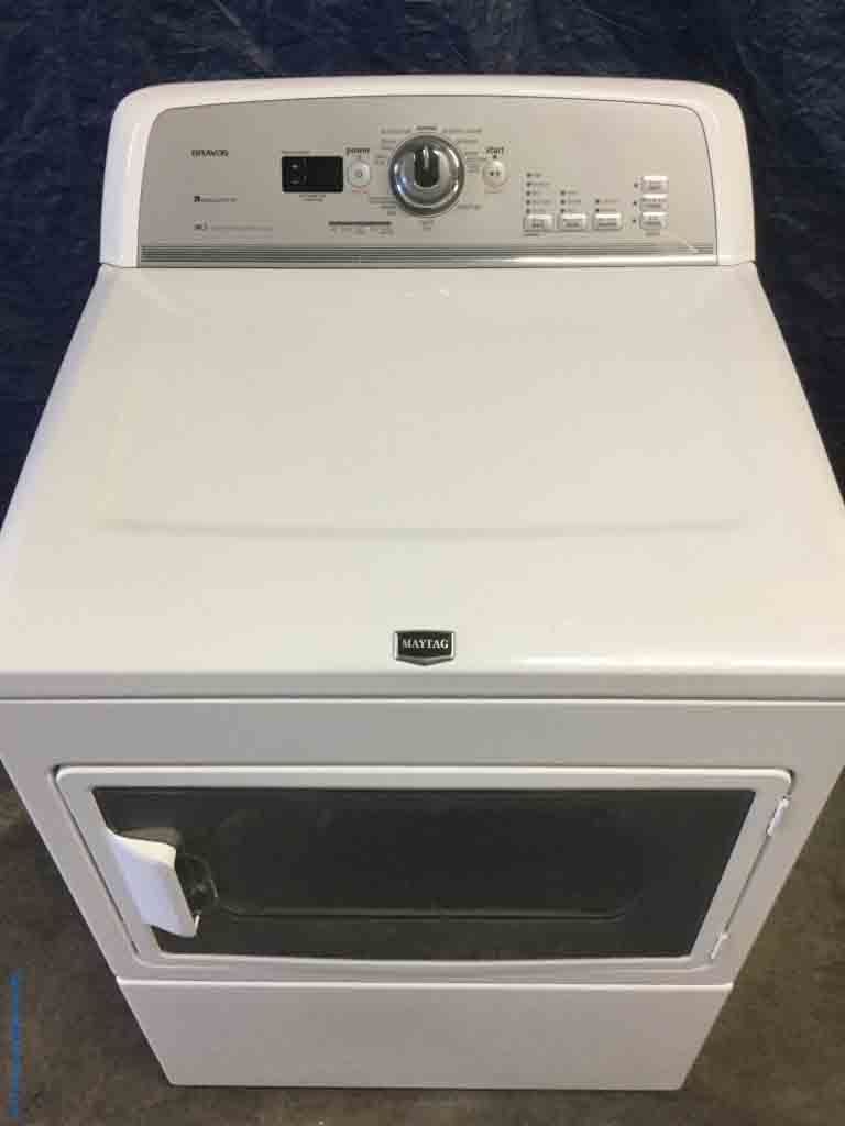 Bold Maytag Bravos Dryer, Electric, Slim 27″ Wide, 1-Year Warranty! W/Pedestal