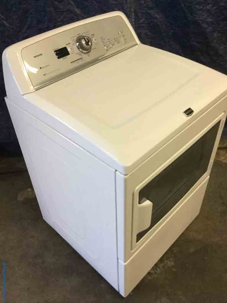 Bold Maytag Bravos Dryer, Electric, Slim 27″ Wide, 1-Year Warranty! W/Pedestal