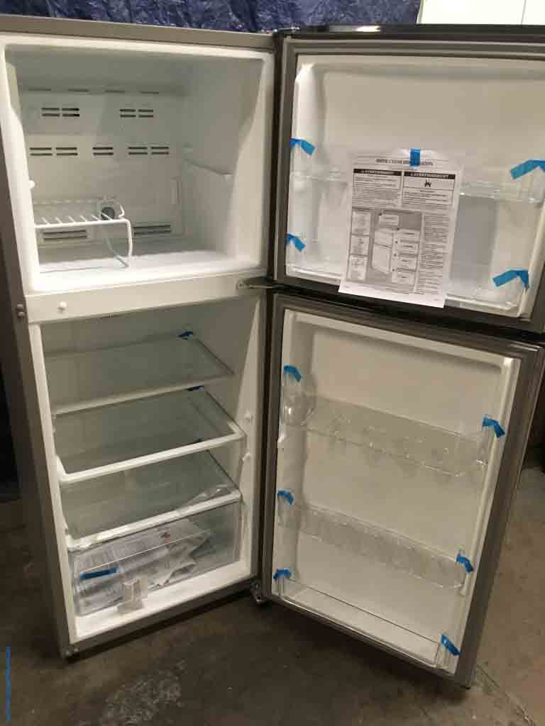 New! Scratch and Dent! 25 inch Stainless Steel Fridge with a 1 year warranty!