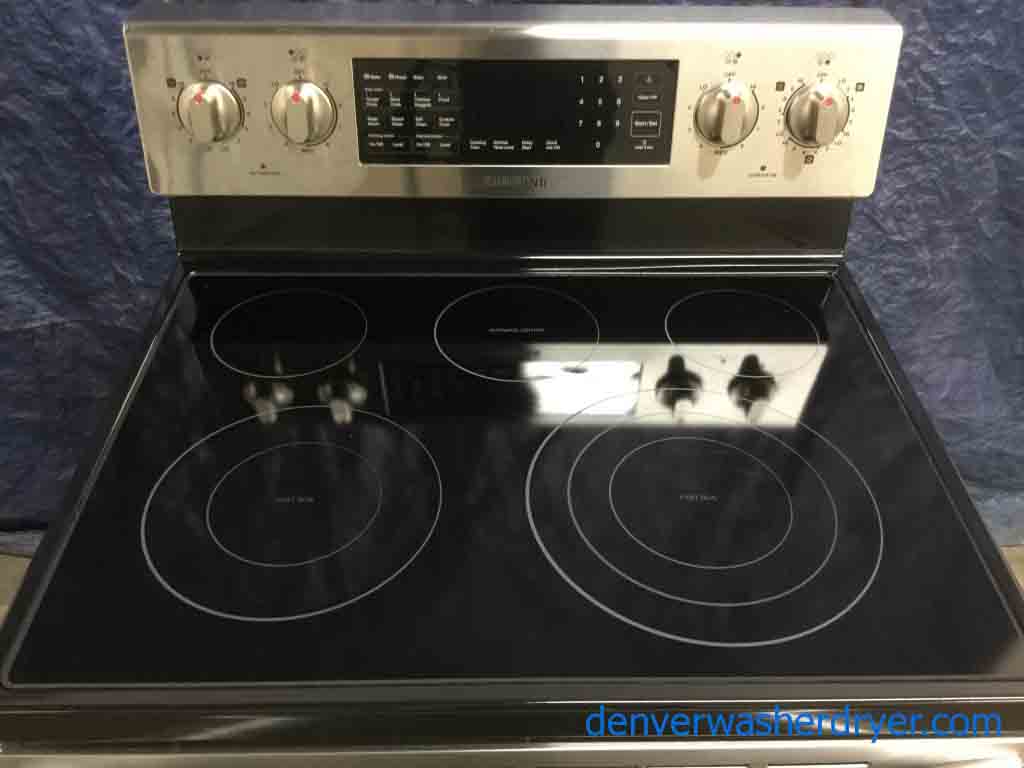 Large Images for Used Stainless GlassTop Electric Range, Samsung