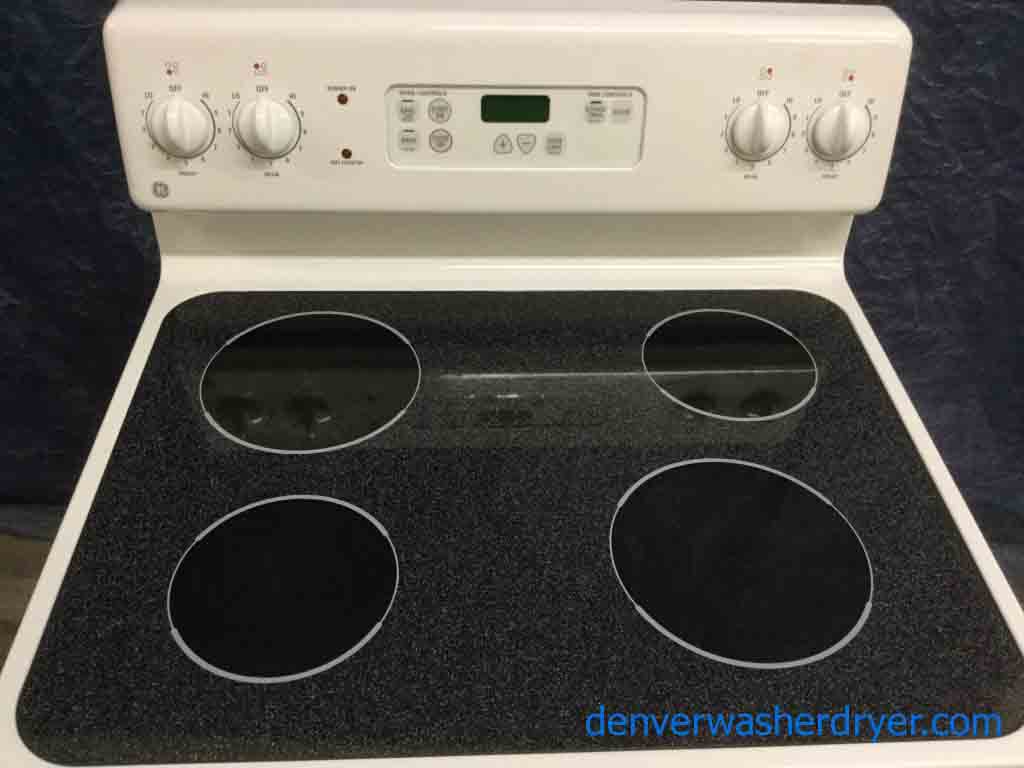 Large Images for SmoothTop Electric Range, White, 30″ Freestanding, GE, 1Year Warranty 3534