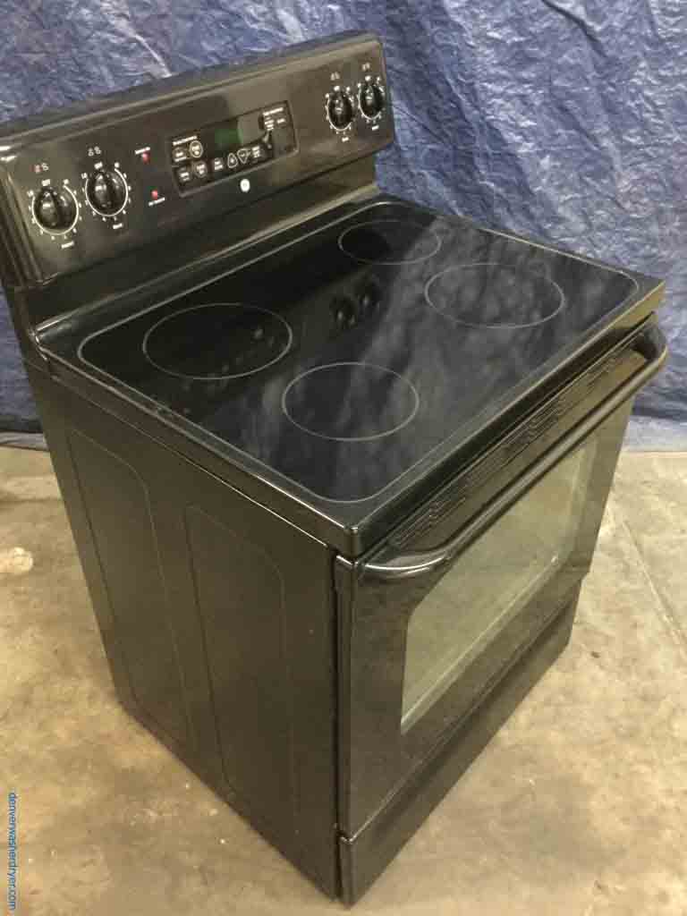 Large Images for Black GlassTop Electric Range, 30″ Freestanding, GE