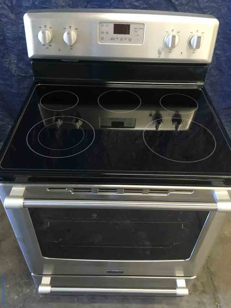 Barely Used , Glass-Top Maytag Range with Aqua Lift Technology, 1-Year Warranty