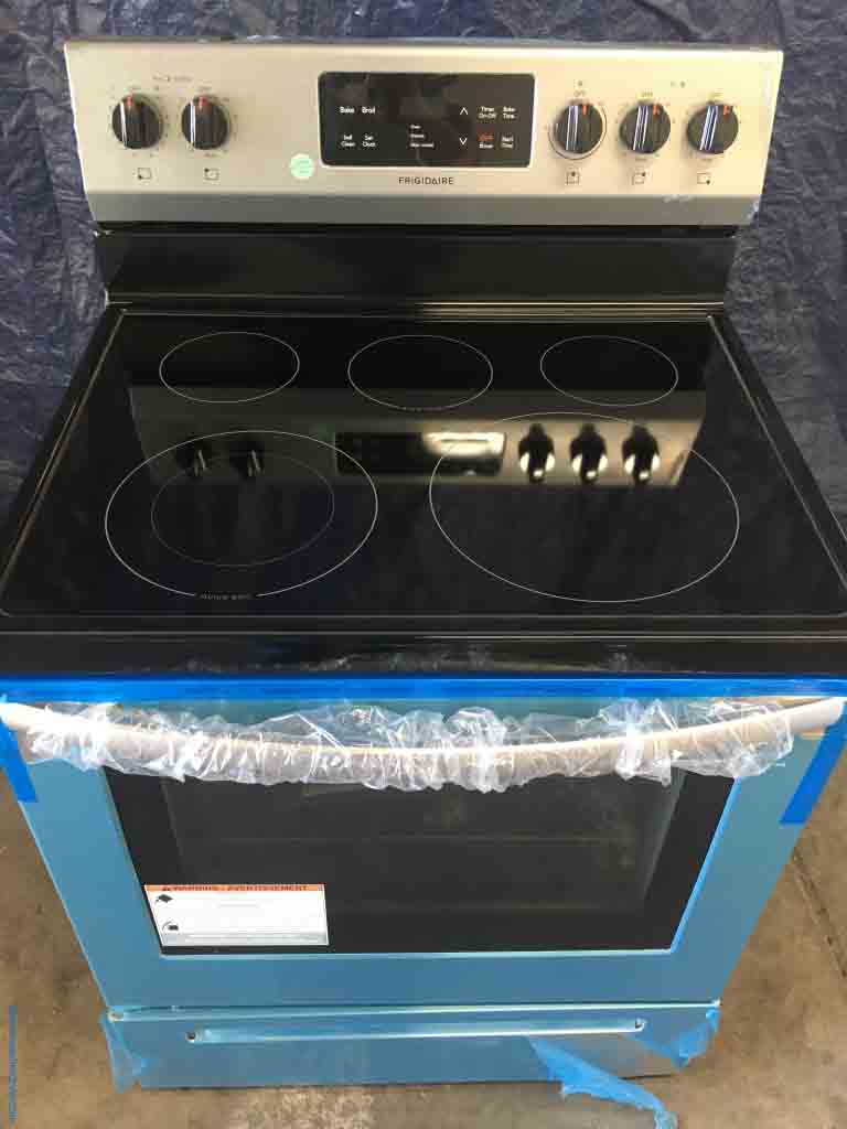 New Frigidaire! Stainless 30″ Freestanding Range, Glass-Top, Convection Oven