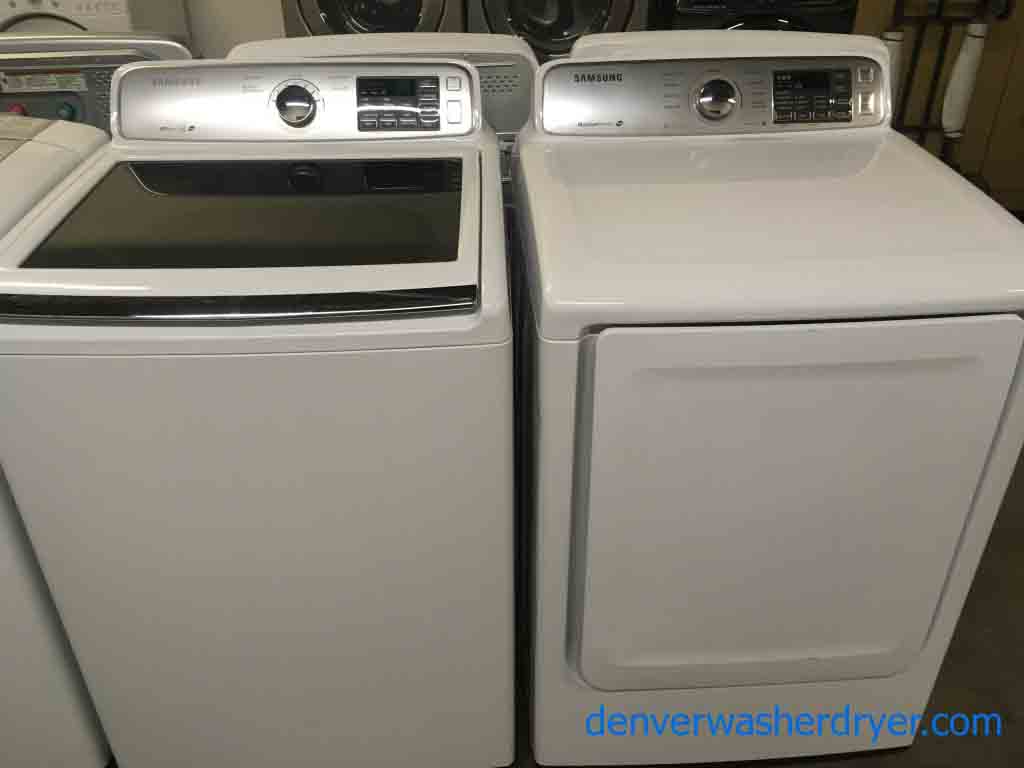 Spacious Samsung Washer and Dryer set. With 1 year warranty