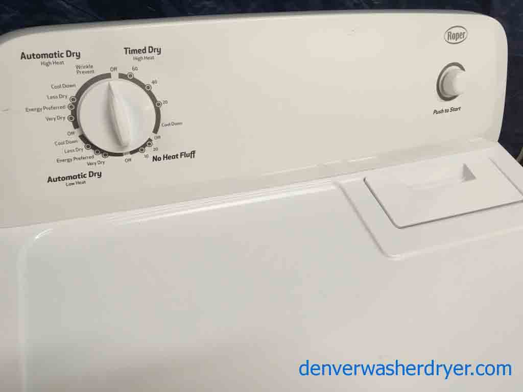 Matching Roper(Whirlpool) Full Sized Washer And Electric Dryer Set, 2016 Model, 1-Year Warranty