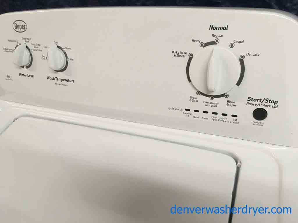 Matching Roper(Whirlpool) Full Sized Washer And Electric Dryer Set, 2016 Model, 1-Year Warranty