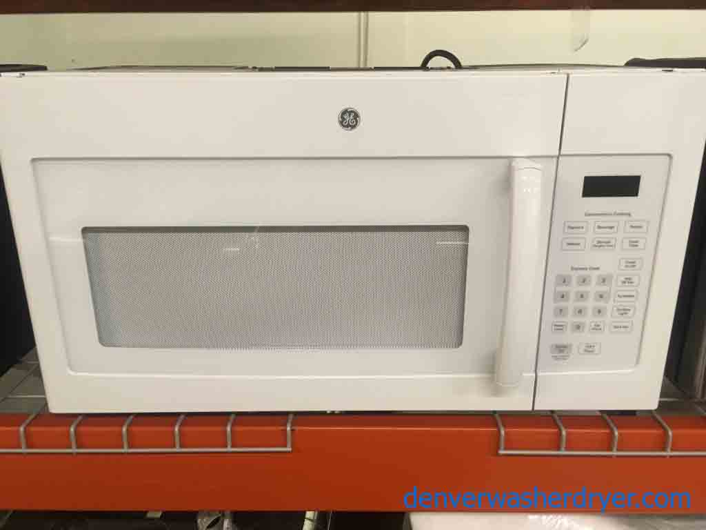 Brand New White GE Over-The-Range Microwave, 1-Year Warranty!