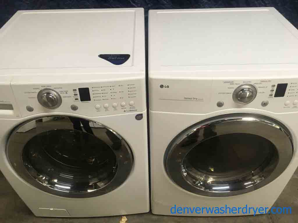 Front-Load Stackable LG Washer Dryer Set, Sanitary Cycle, Quality Refurbished, Electric, 1-Year Warranty!