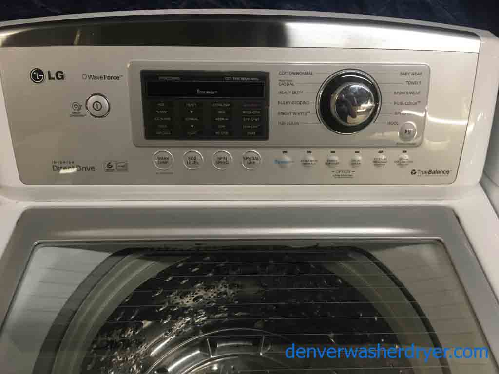 Super Nice Top-Load LG Set, Direct Drive, Steam, Electric, 1-Year Warranty!