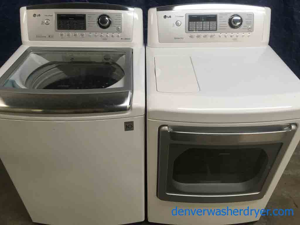 Super Nice Top-Load LG Set, Direct Drive, Steam, Electric, 1-Year Warranty!