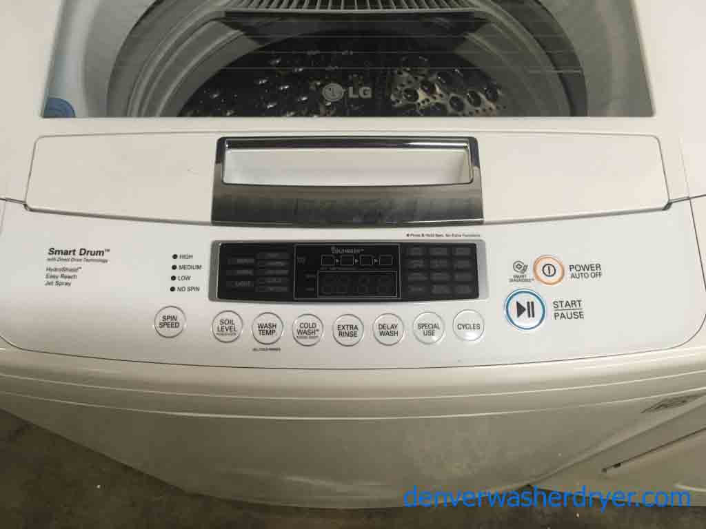 High-End Top-Load LG Direct-Drive Set, Super Modern, Oversized Capacity, 1-Year Warranty!