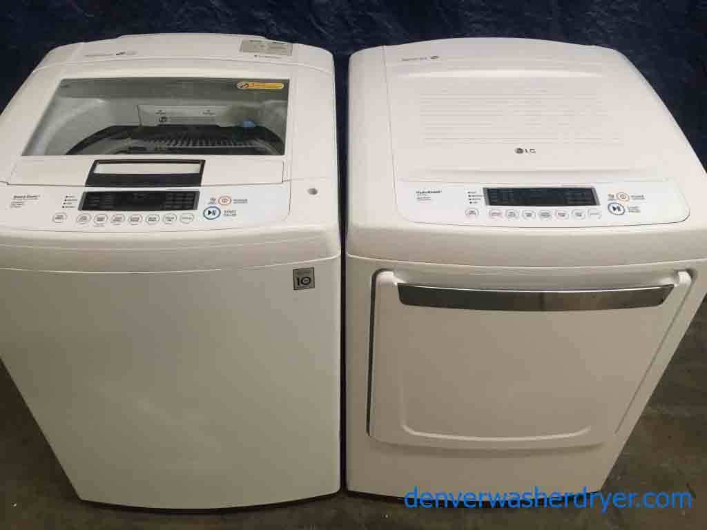 High-End Top-Load LG Direct-Drive Set, Super Modern, Oversized Capacity, 1-Year Warranty!