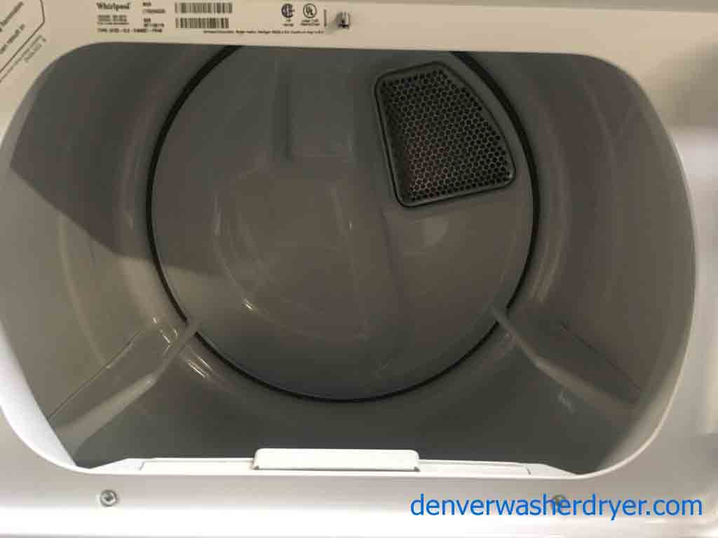 Stacked 27″ Whirlpool Laundry Center, Super Capacity, Heavy-Duty, Direct-Drive, Quality Refurbished!