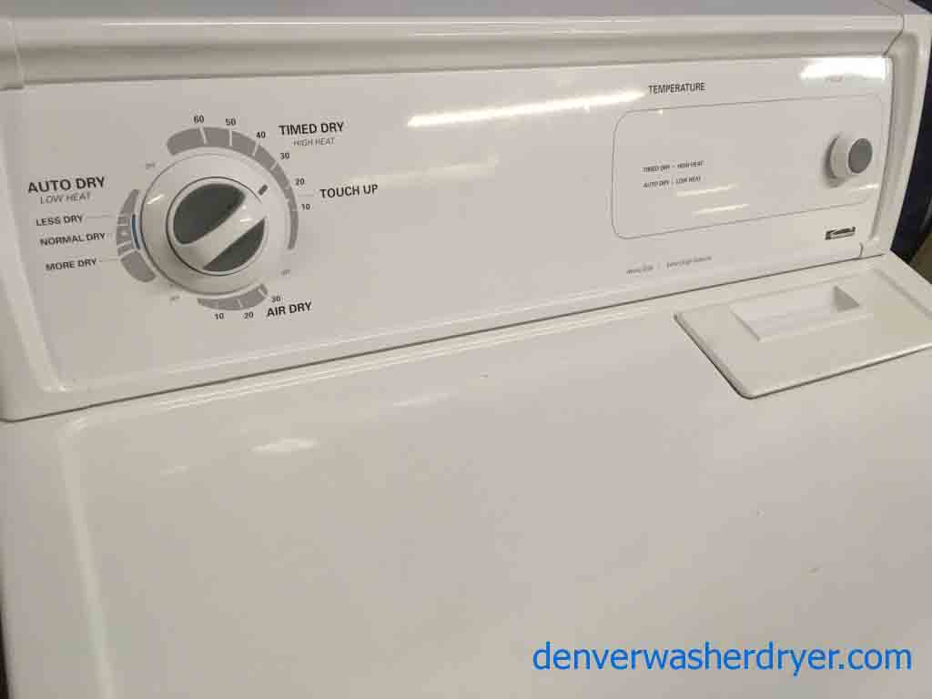 Extra Large Capacity Electric Dryer, Kenmore, Quality Refurbished, Slim 26″ Depth, 1-Year Warranty