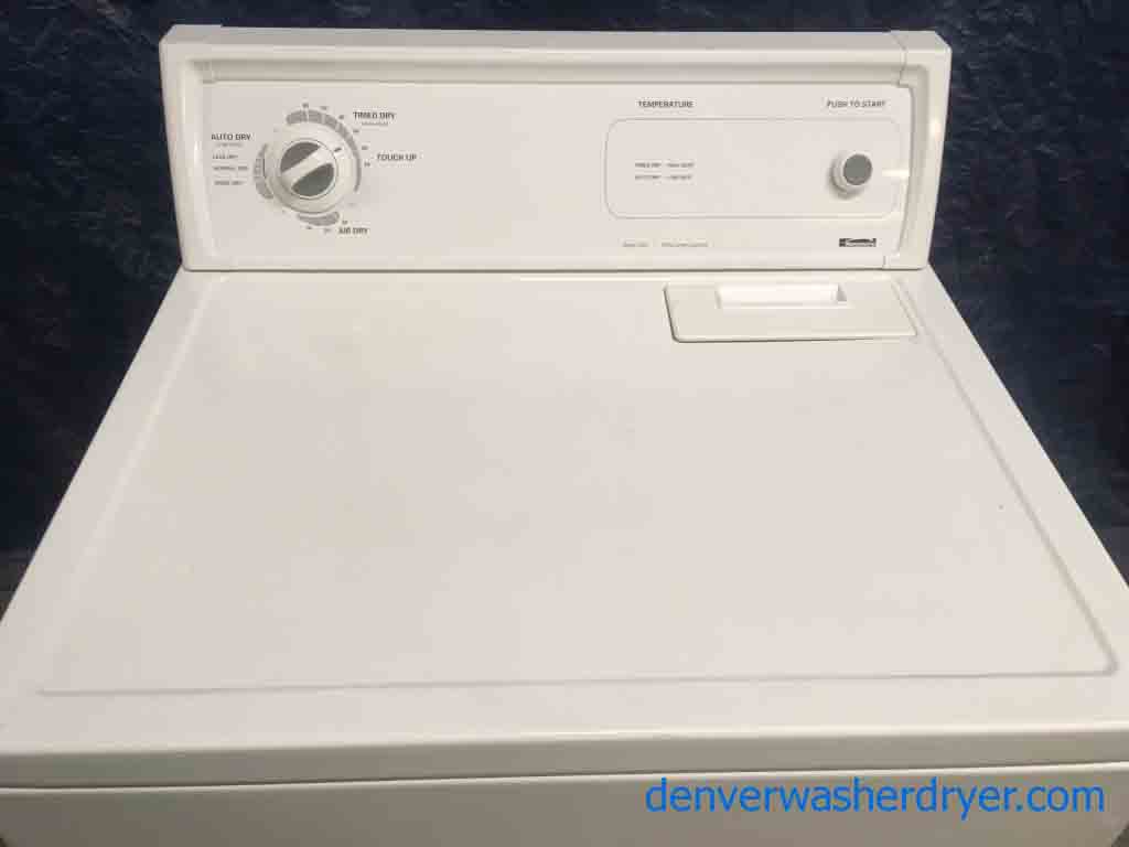 Extra Large Capacity Electric Dryer, Kenmore, Quality Refurbished, Slim 26″ Depth, 1-Year Warranty