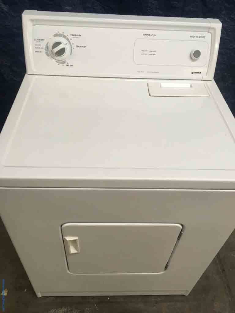 Extra Large Capacity Electric Dryer, Kenmore, Quality Refurbished, Slim 26″ Depth, 1-Year Warranty