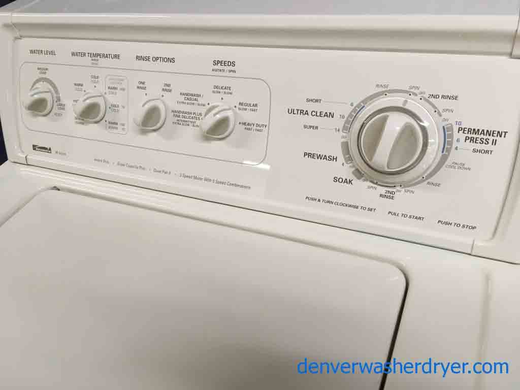 Direct-Drive Washer Dryer Set, Electric, Almond Color, Quality Refurbished, 1-Year Warranty