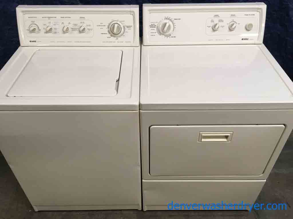 Direct-Drive Washer Dryer Set, Electric, Almond Color, Quality Refurbished, 1-Year Warranty