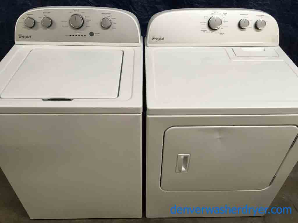 Modern Whirlpool Washer Dryer Set w/Agitator, Electric, Full-Sized, 1-Year Warranty!