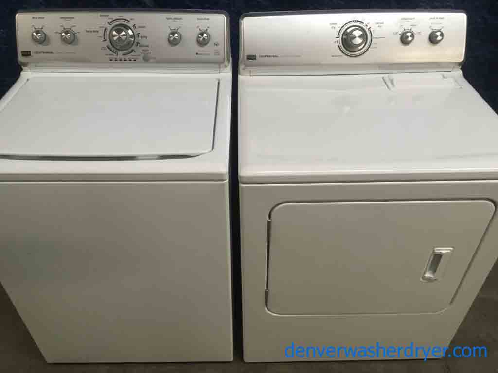 Maytag Centennial Washer & Dryer Set, Electric, Full Sized, 1-Year Warranty