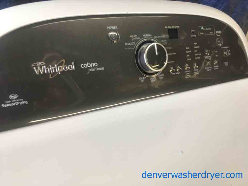 Whirlpool Cabrio Platinum Washer & Gas Dryer Set,  w/HE Sensor Drying, 1-Year Warranty