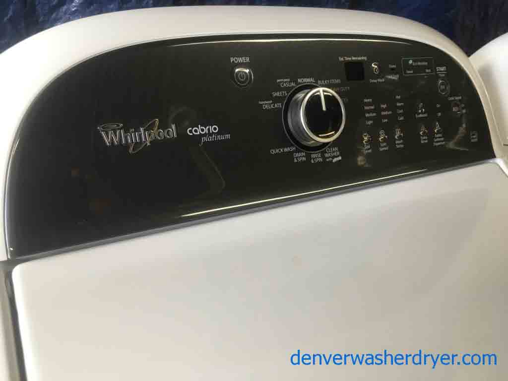 Whirlpool Cabrio Platinum Washer & Gas Dryer Set,  w/HE Sensor Drying, 1-Year Warranty