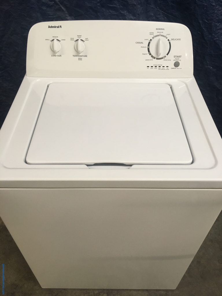 Full-Sized Admiral Washing Machine, Agitator, Clean and Good Working, 1-Year Warranty