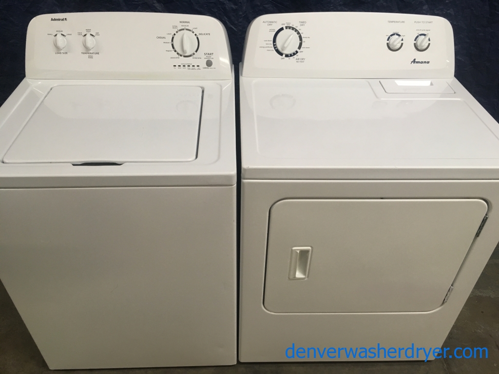 Large Images for MixMatch, Admiral Washer, and Amana Dryer Set, 1Year Warranty 3650