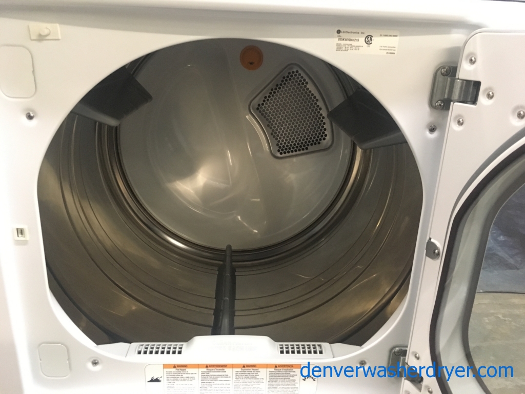 LG Wave Force Series Washer (5.0 cu. ft.), with True Steam Dryer (7.3 cu. ft.) Set, 1-Year Warranty