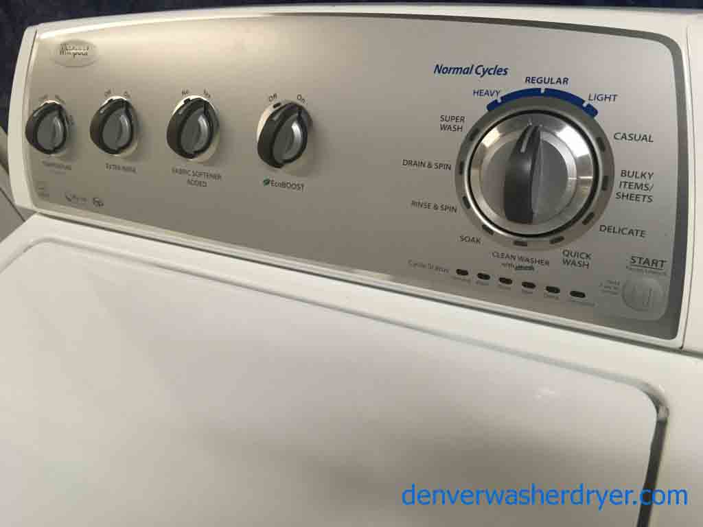 Whirlpool HE Washer (3.5 cu. ft.), and Dryer (7.0 cu. ft) Set, (Almost Matches), 1-Year Warranty
