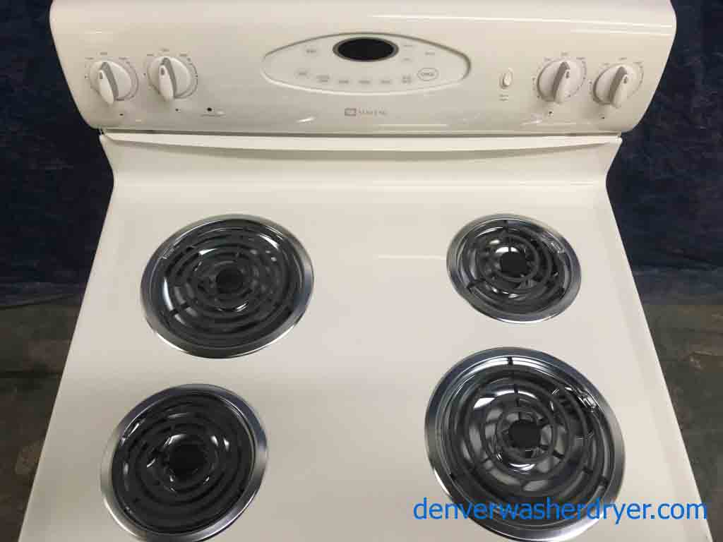 Large Images for Maytag, 30″ Freestanding, Electric Range, Almond