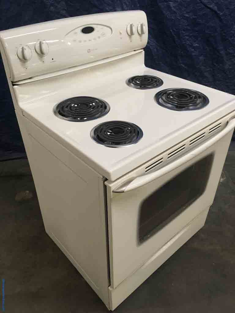 Maytag, 30″ Freestanding, Electric Range, Almond Colored, 1-Year Warranty