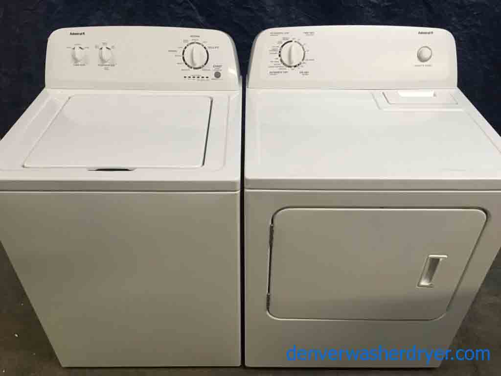 Admirable Admiral(Maytag) Washer Dryer Set, Full-Sized, Electric, 1-Year Warranty