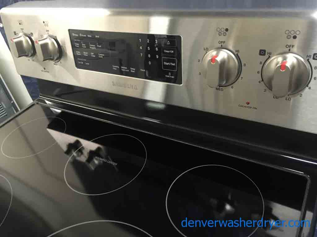 Stylish Stainless Samsung Glass-top Oven with 1 Year Warranty