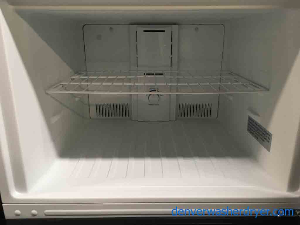 Insignia Stainless Top-Mount Refrigerator – #3697 – $150, Frigidaire Glass Top #3397 – $150, GE Glass Top #3784 – $150