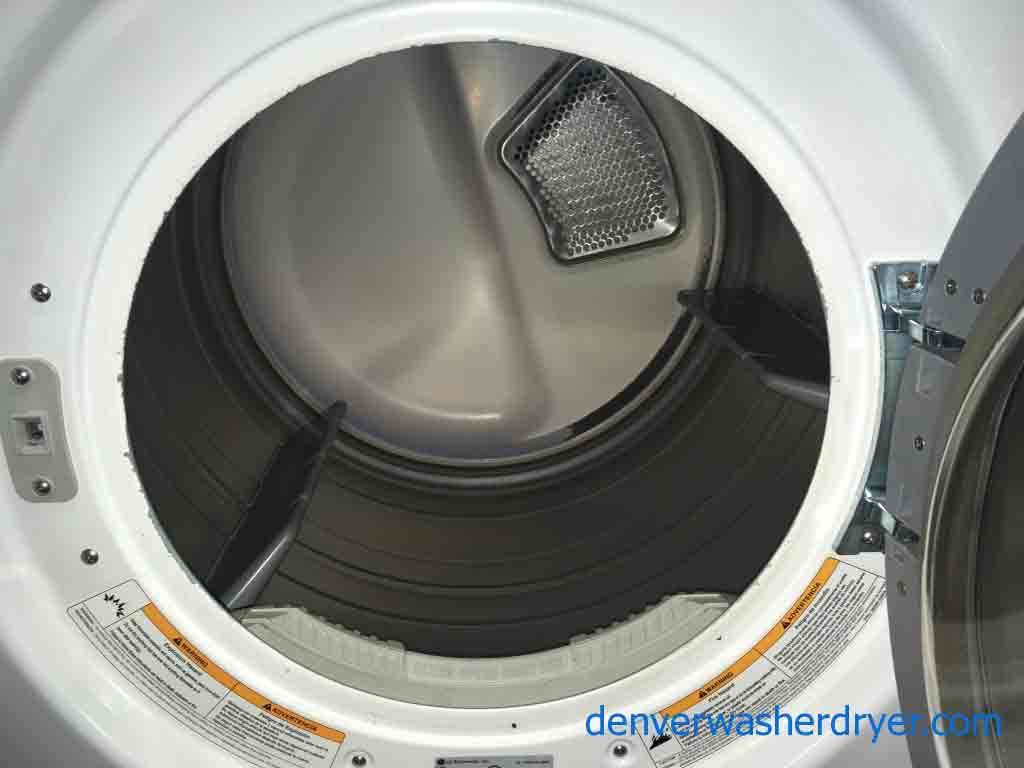 LG Tromm, White, Front-Loader, and Stackable Washer & Dryer Set, 1-Year Warranty