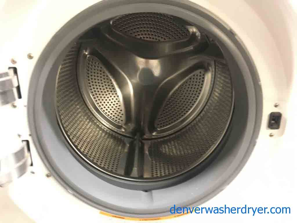 LG Tromm, White, Front-Loader, and Stackable Washer & Dryer Set, 1-Year Warranty