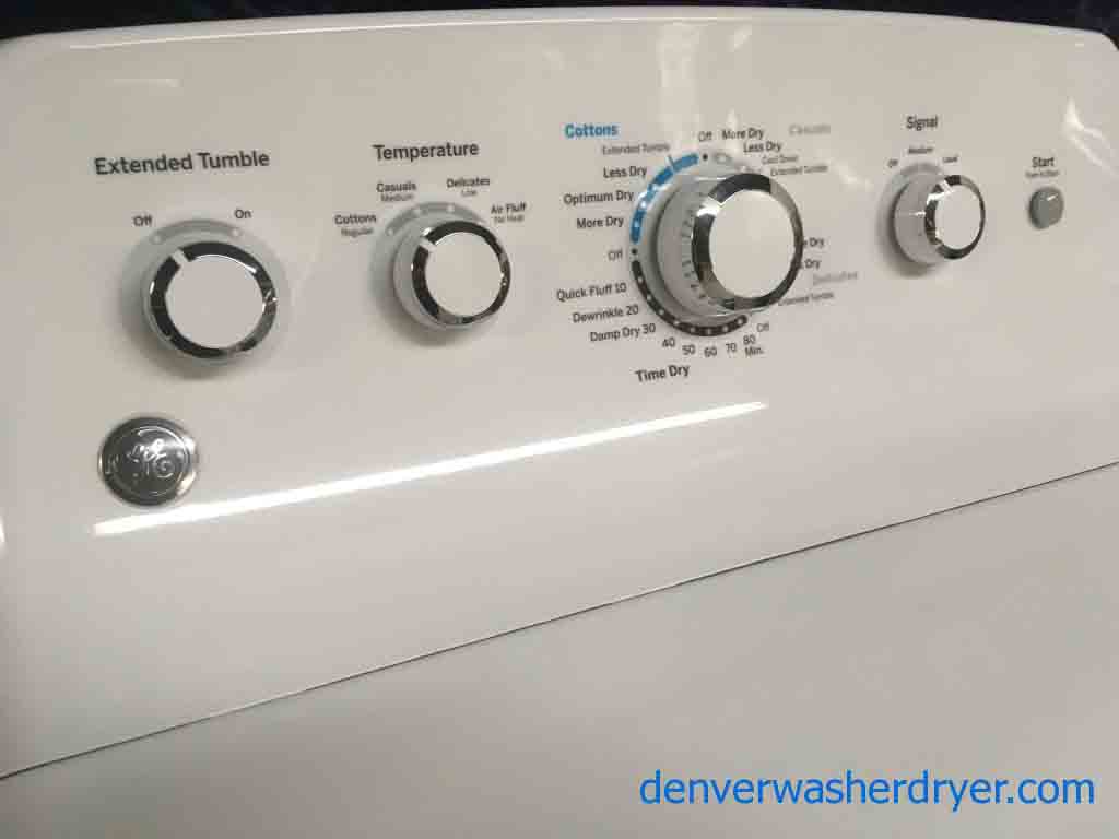 GE Top-Load Washer (New), and *GAS* Dryer Set, 1-Year Warranty