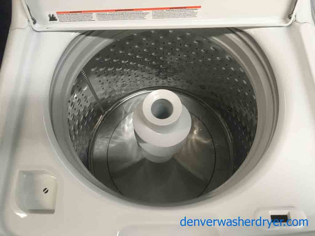 GE Top-Load Washer (New), and *GAS* Dryer Set, 1-Year Warranty