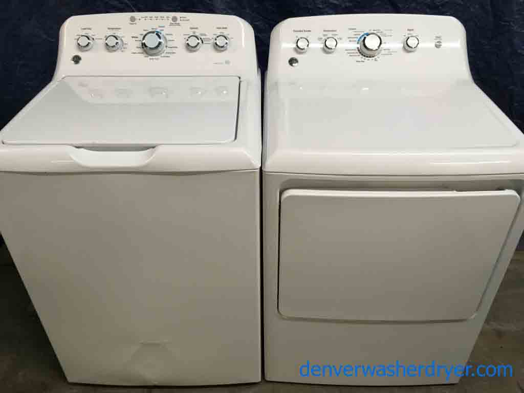 GE Top-Load Washer (New), and *GAS* Dryer Set, 1-Year Warranty