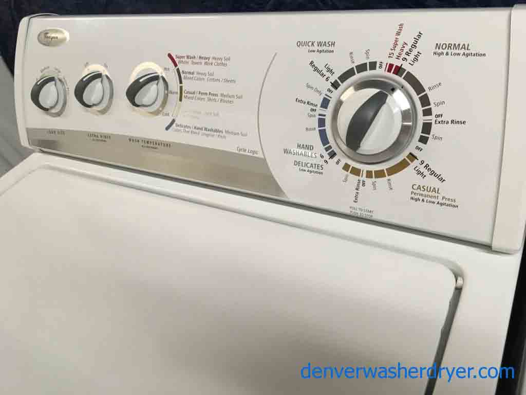 Whirlpool w/ Direct Drive, Washer & Dryer Set, 1-Year Warranty