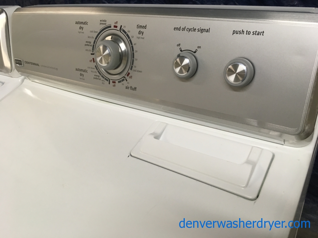 Energy Star Maytag Centennial w/HE Washer & Electric Dryer Set, 1-Year Warranty