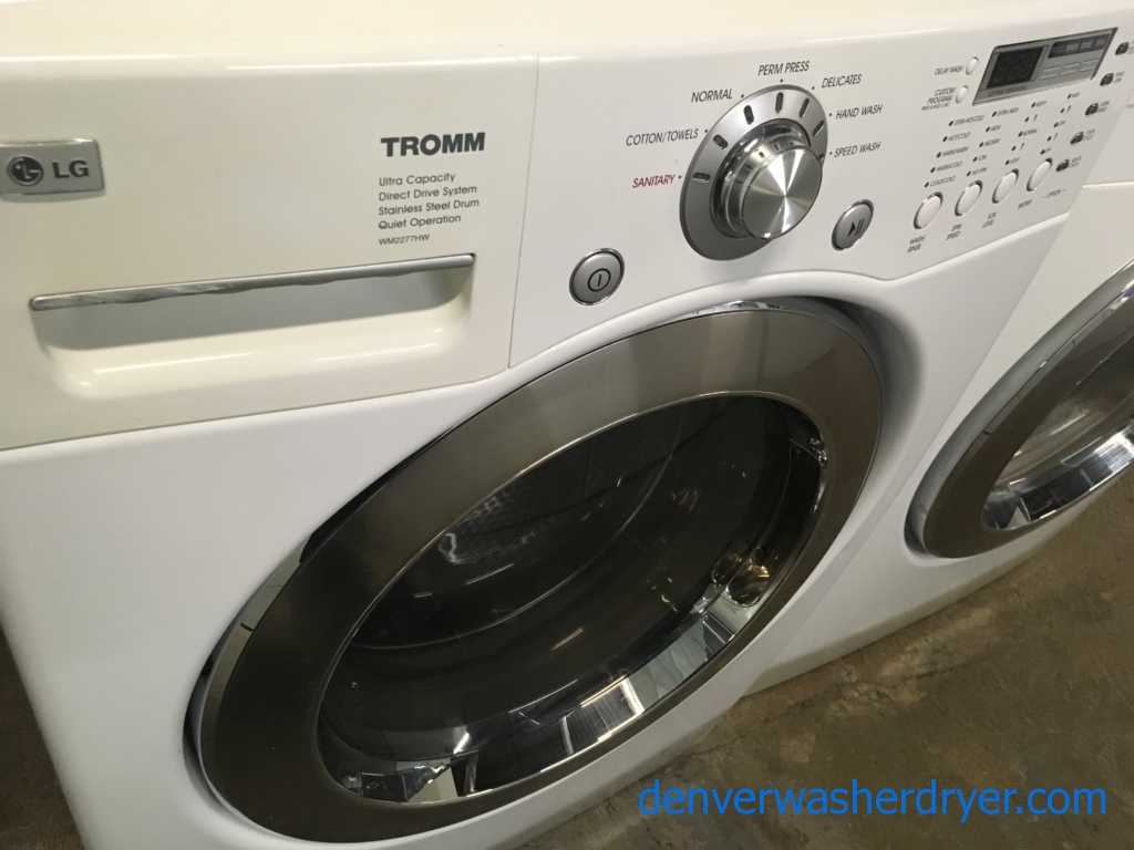 LG Tromm Front-Load Washer & Gas Dryer Set, (Stackable), 1-Year Warranty