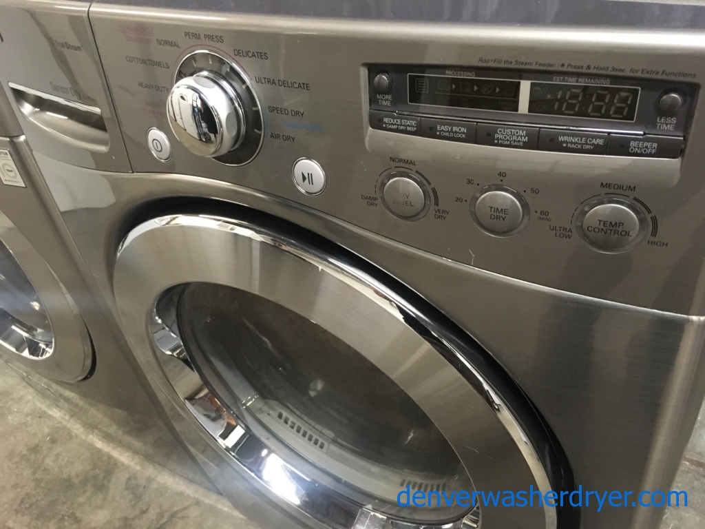 LG Front-Load Direct-Drive Washer & Electric Dryer Set,  1-Year Warranty!