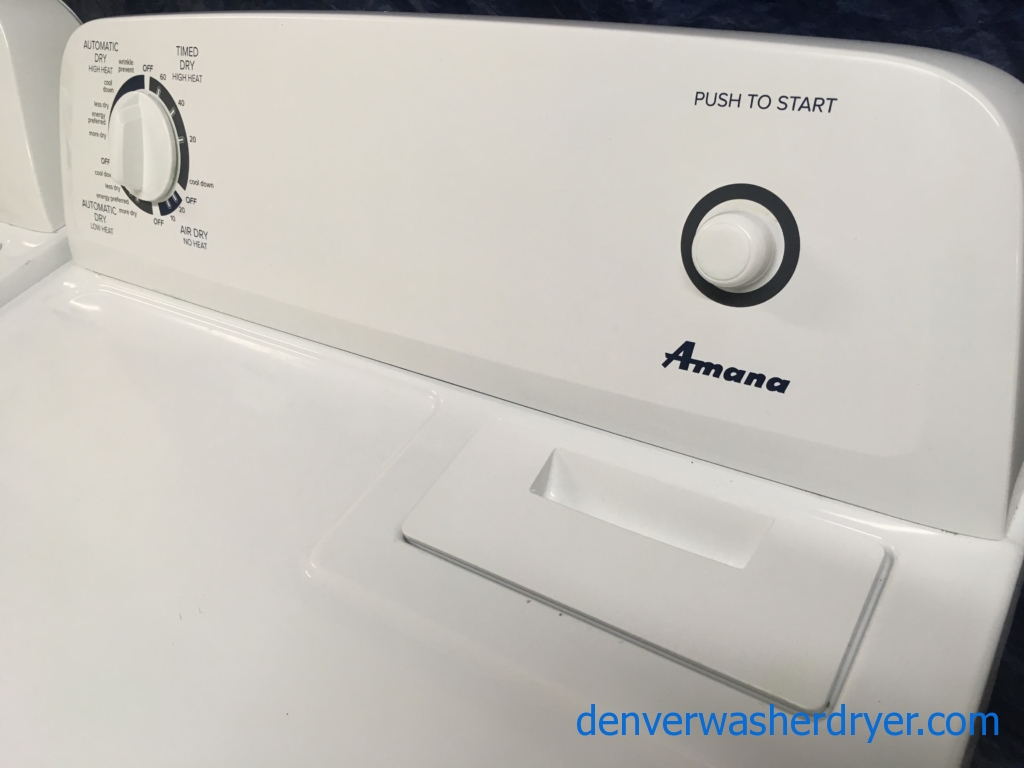 Amazing Amana Washer & Dryer Set, Full-Sized, Electric, 1-Year Warranty