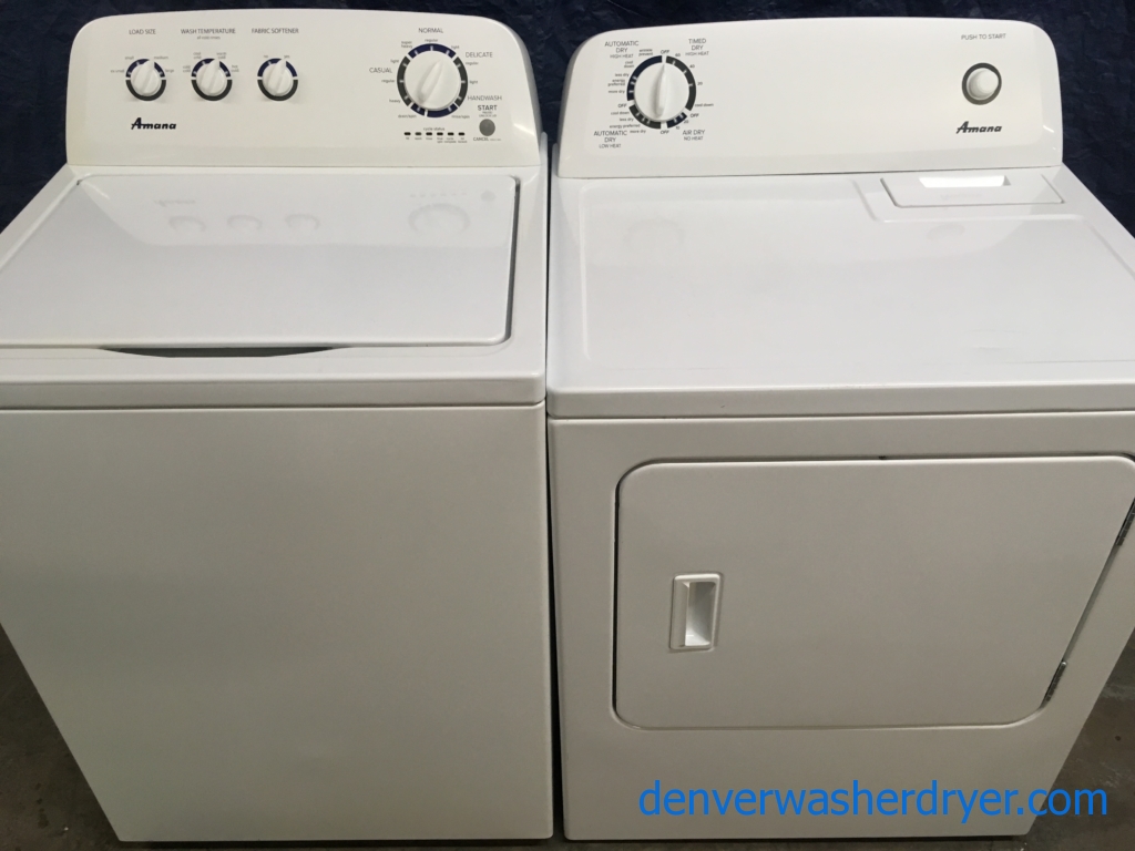 Amazing Amana Washer & Dryer Set, Full-Sized, Electric, 1-Year Warranty
