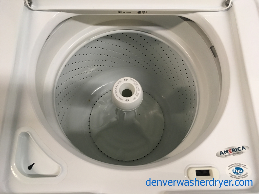 Slick Whirlpool HE Washer & HE Dryer w/Steam, 1-Year Warranty