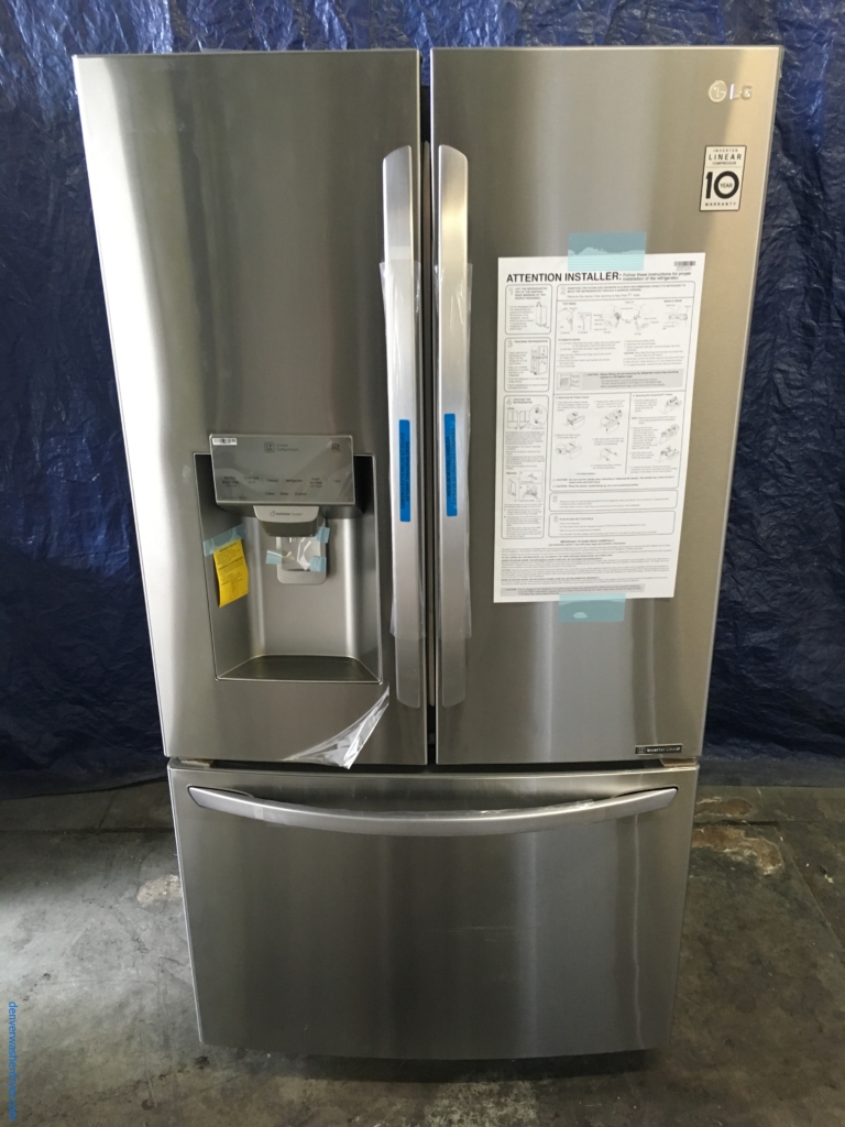 NEW LG 36″ Stainless Refrigerator w/French Door, (28 Cu. Ft.), 1-Year Warranty